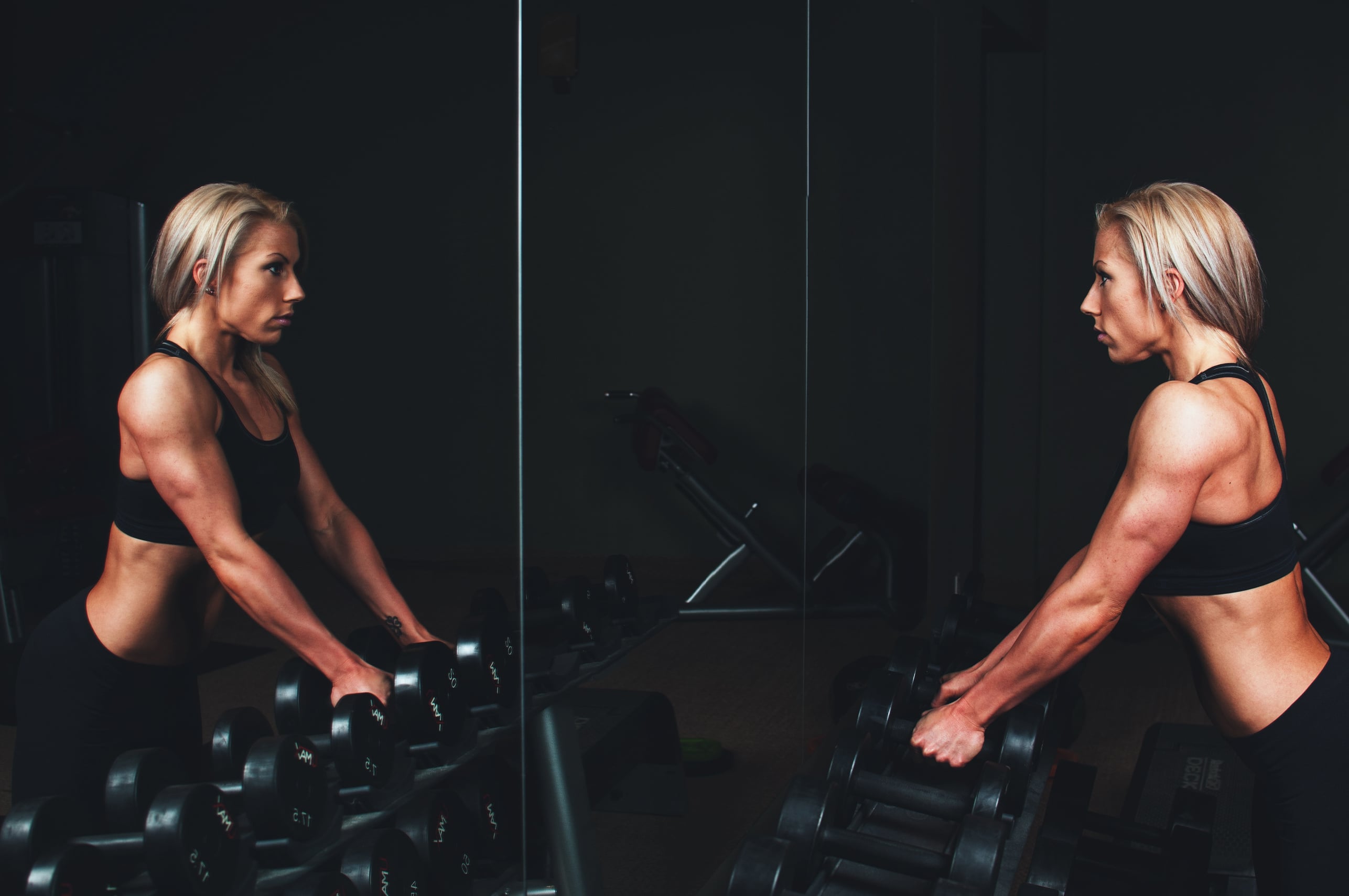 Muscular Woman at the Gym